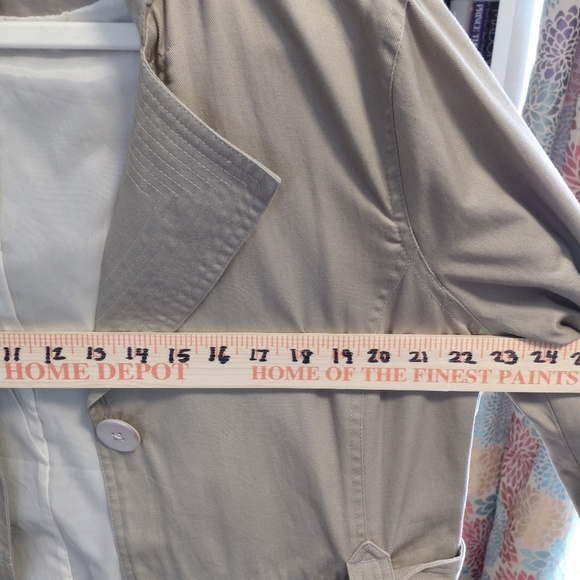 NWT Mossimo Khaki Tan Belted Lined Trench Coat W/Hood Size 2XL Spring Jacket - Picture 7 of 9